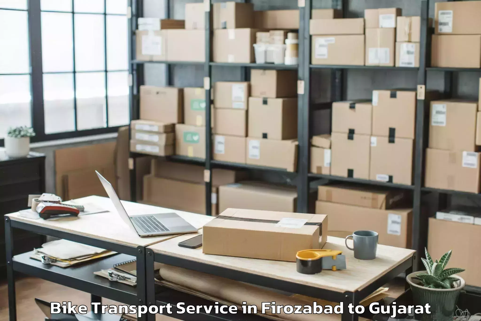 Expert Firozabad to Dhrangadhra Bike Transport